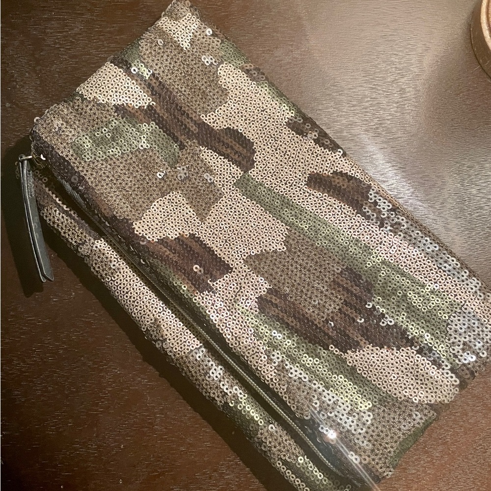 Stella & Dot Camo Sequin Clutch